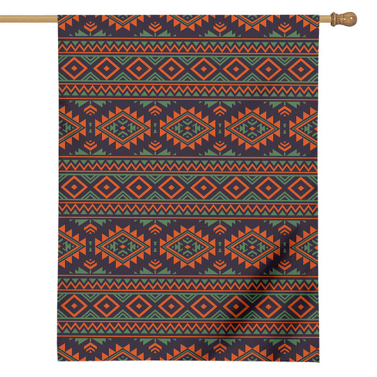 Retro Tribal Navajo Pattern Print House Flag