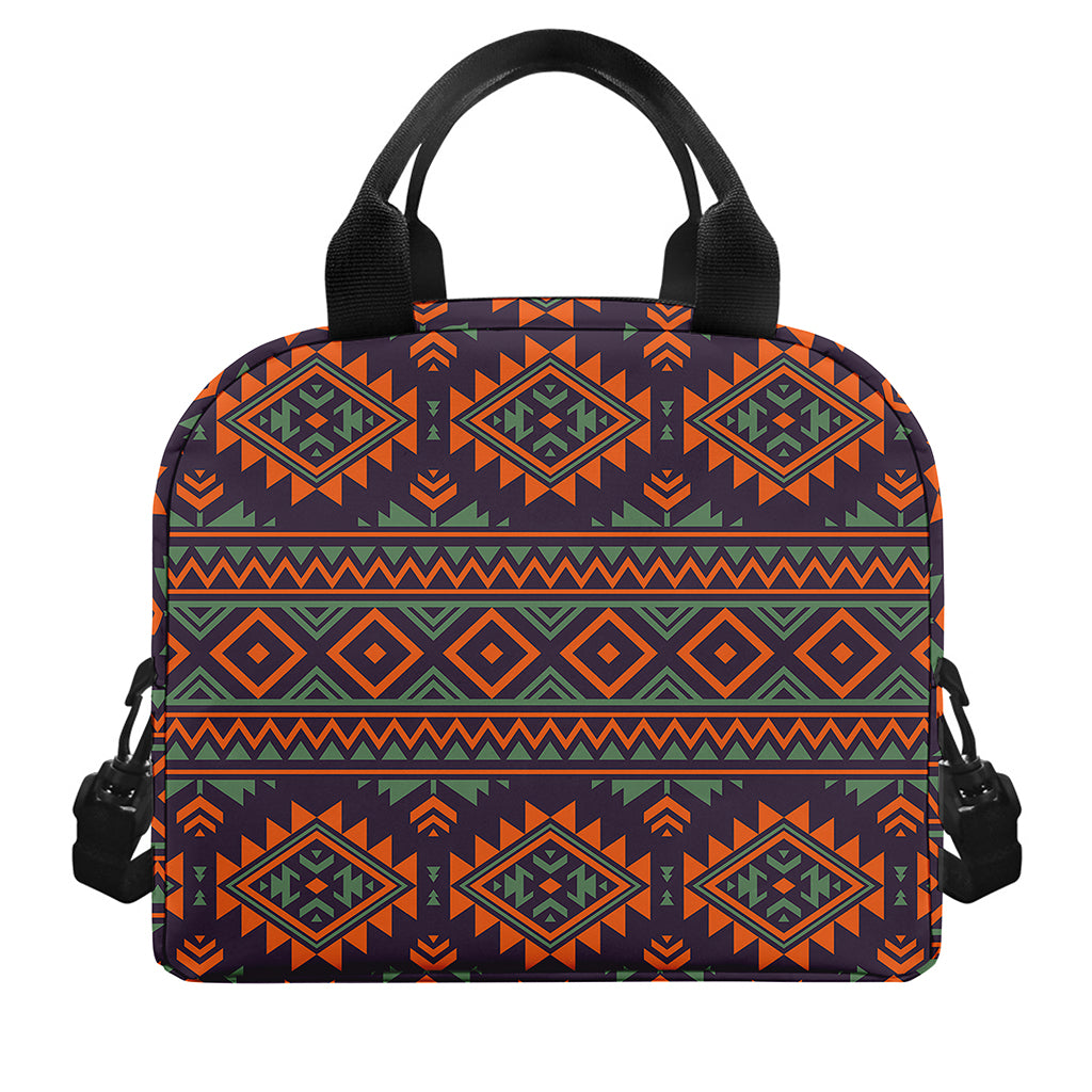 Retro Tribal Navajo Pattern Print Insulated Lunch Bag