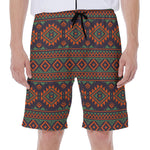 Retro Tribal Navajo Pattern Print Men's Beach Shorts