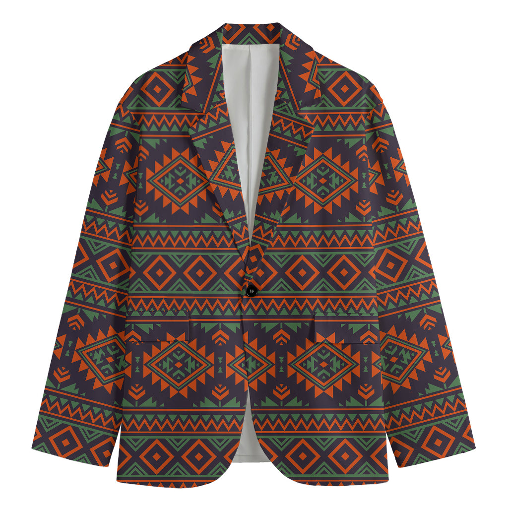 Retro Tribal Navajo Pattern Print Men's Blazer