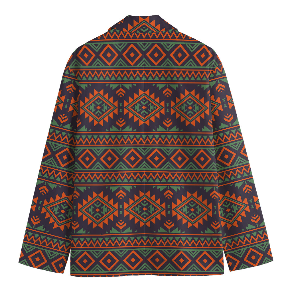Retro Tribal Navajo Pattern Print Men's Blazer