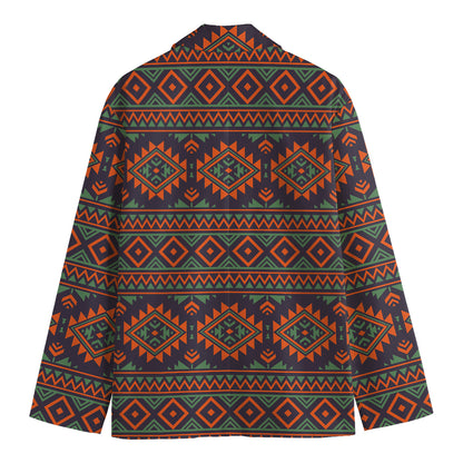 Retro Tribal Navajo Pattern Print Men's Blazer