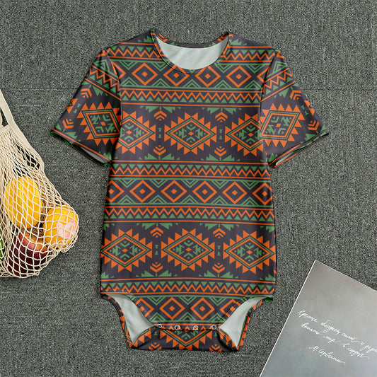 Retro Tribal Navajo Pattern Print Men's Bodysuit