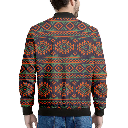 Retro Tribal Navajo Pattern Print Men's Bomber Jacket