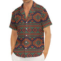 Retro Tribal Navajo Pattern Print Men's Deep V-Neck Shirt