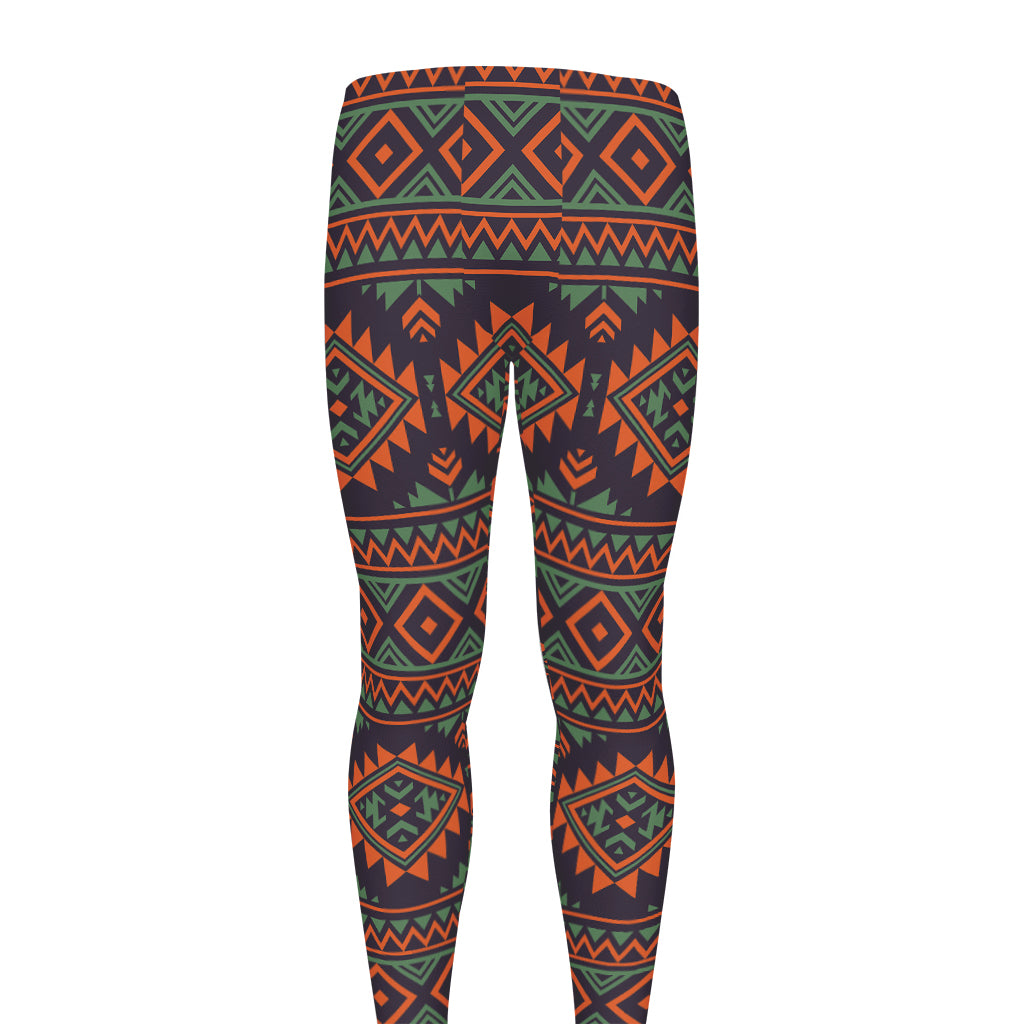 Retro Tribal Navajo Pattern Print Men's leggings