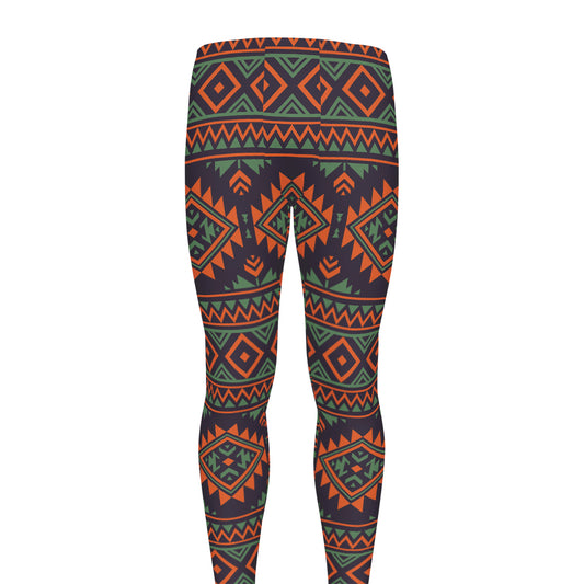 Retro Tribal Navajo Pattern Print Men's leggings
