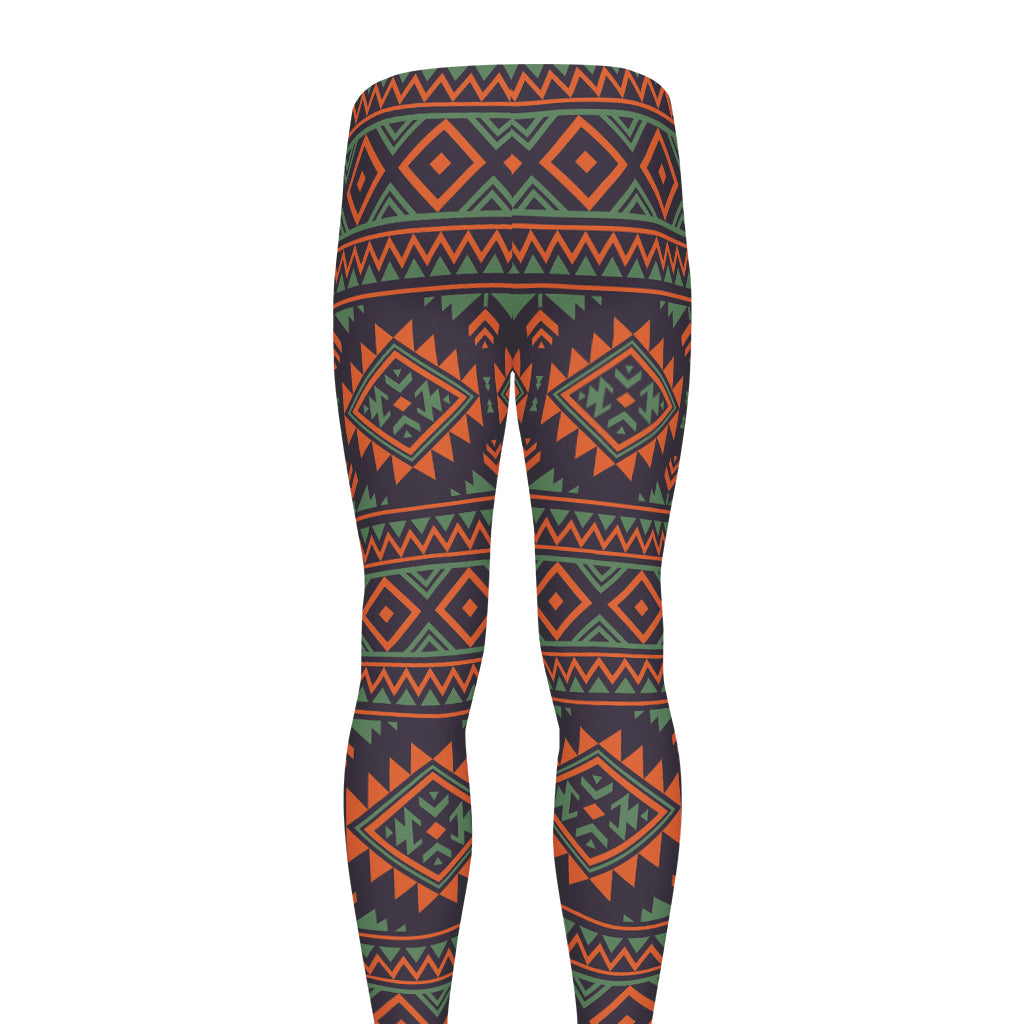 Retro Tribal Navajo Pattern Print Men's leggings