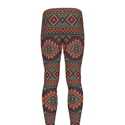 Retro Tribal Navajo Pattern Print Men's leggings