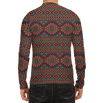 Retro Tribal Navajo Pattern Print Men's Long Sleeve Rash Guard