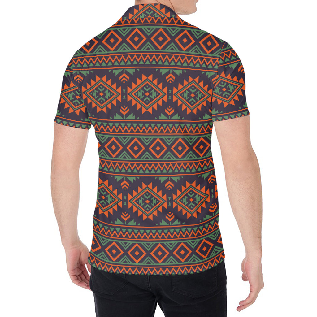 Retro Tribal Navajo Pattern Print Men's Shirt