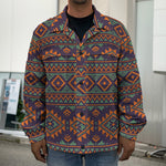 Retro Tribal Navajo Pattern Print Men's Shirt Jacket