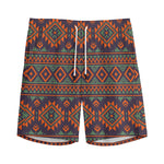 Retro Tribal Navajo Pattern Print Men's Sports Shorts