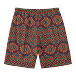 Retro Tribal Navajo Pattern Print Men's Swim Trunks