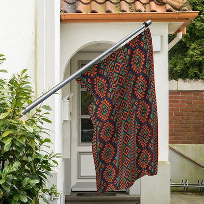 Retro Tribal Navajo Pattern Print Polyester Flag