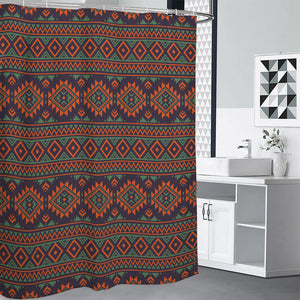 Retro Tribal Navajo Pattern Print Premium Shower Curtain