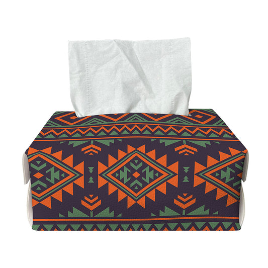 Retro Tribal Navajo Pattern Print Rectangle Tissue Box Cover