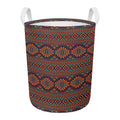 Retro Tribal Navajo Pattern Print Round Laundry Basket