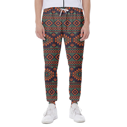 Retro Tribal Navajo Pattern Print Scuba Joggers