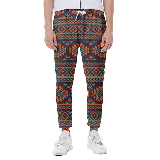 Retro Tribal Navajo Pattern Print Scuba Joggers