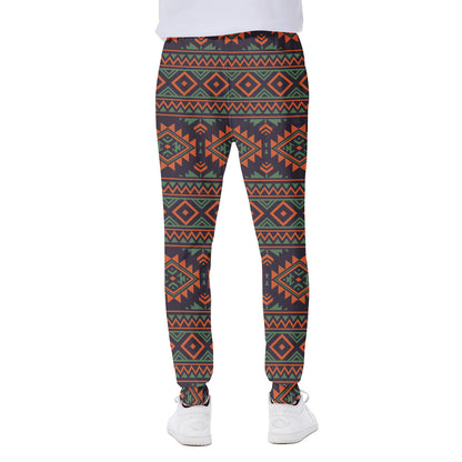 Retro Tribal Navajo Pattern Print Scuba Joggers
