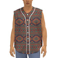 Retro Tribal Navajo Pattern Print Sleeveless Baseball Jersey
