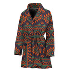 Retro Tribal Navajo Pattern Print Women's Bathrobe