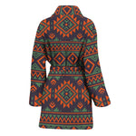 Retro Tribal Navajo Pattern Print Women's Bathrobe