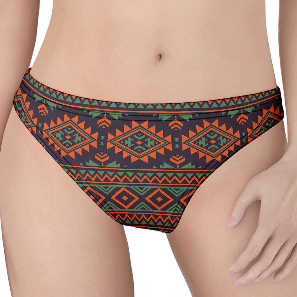 Retro Tribal Navajo Pattern Print Women's Thong