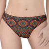 Retro Tribal Navajo Pattern Print Women's Thong