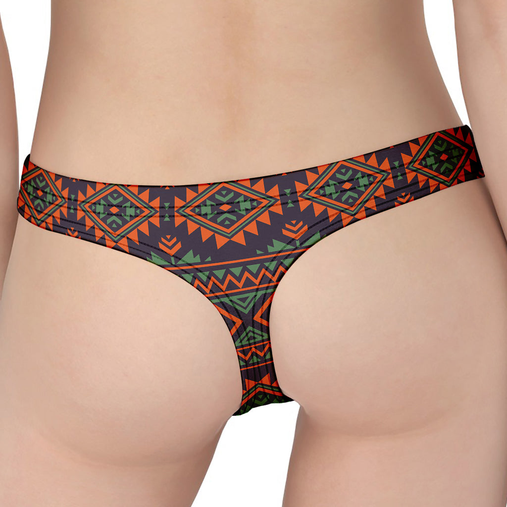 Retro Tribal Navajo Pattern Print Women's Thong