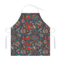 Retro Vintage Bohemian Floral Print Adjustable Apron