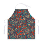 Retro Vintage Bohemian Floral Print Adjustable Apron