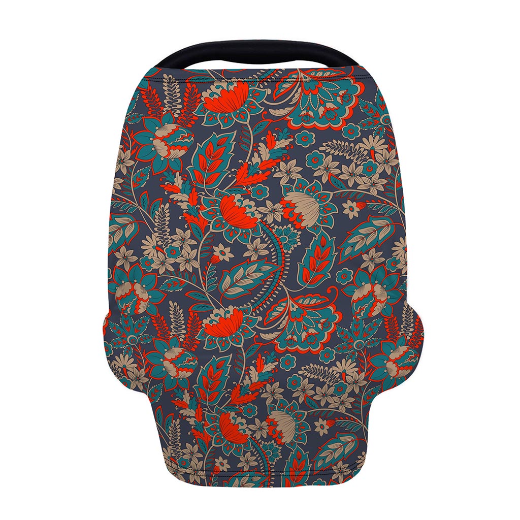 Retro Vintage Bohemian Floral Print Baby Seat Cover