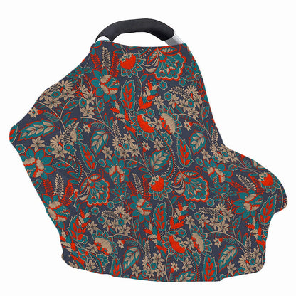 Retro Vintage Bohemian Floral Print Baby Seat Cover