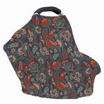 Retro Vintage Bohemian Floral Print Baby Seat Cover