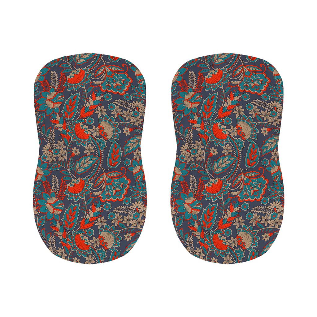 Retro Vintage Bohemian Floral Print Bar Stool Covers