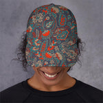 Retro Vintage Bohemian Floral Print Baseball Cap