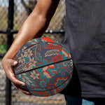 Retro Vintage Bohemian Floral Print Basketball