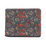 Retro Vintage Bohemian Floral Print Bifold Wallet