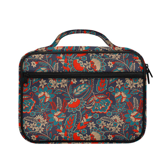 Retro Vintage Bohemian Floral Print Briefcase Bible Bag