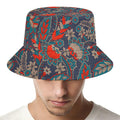 Retro Vintage Bohemian Floral Print Bucket Hat