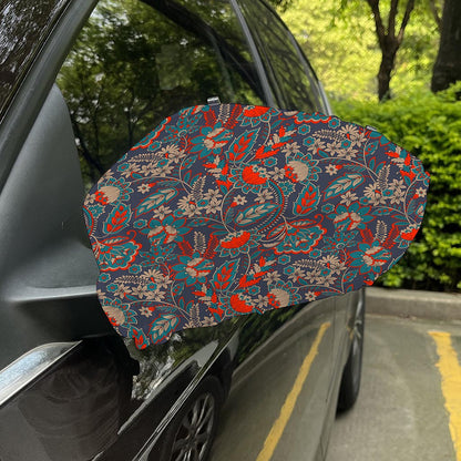 Retro Vintage Bohemian Floral Print Car Side Mirror Covers