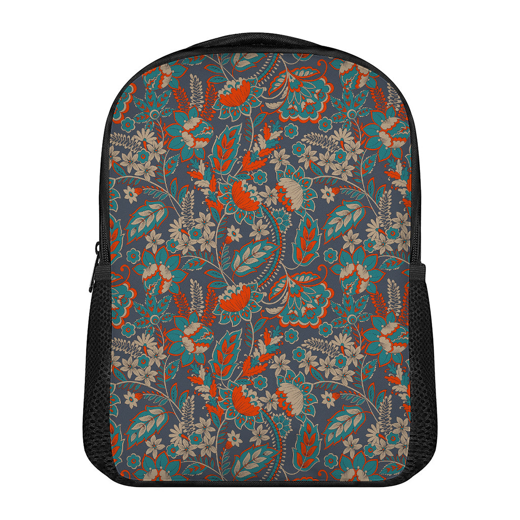 Retro Vintage Bohemian Floral Print Casual Backpack
