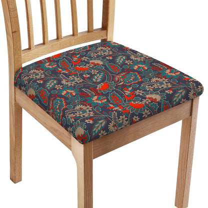 Retro Vintage Bohemian Floral Print Chair Cushion Cover