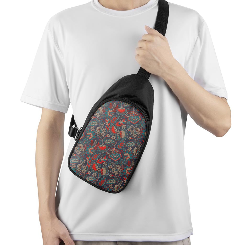 Retro Vintage Bohemian Floral Print Chest Bag