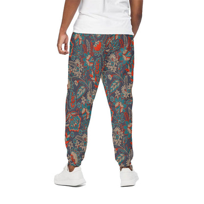 Retro Vintage Bohemian Floral Print Cotton Pants
