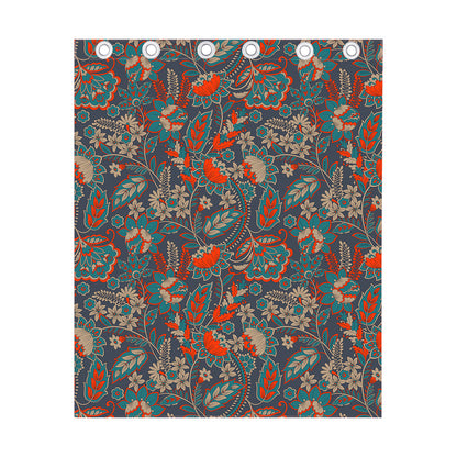 Retro Vintage Bohemian Floral Print Curtain