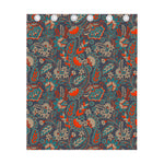 Retro Vintage Bohemian Floral Print Curtain