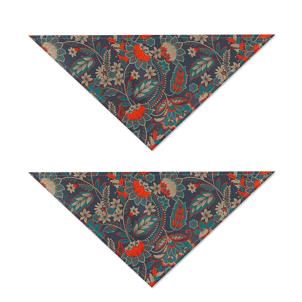 Retro Vintage Bohemian Floral Print Dog Bandana